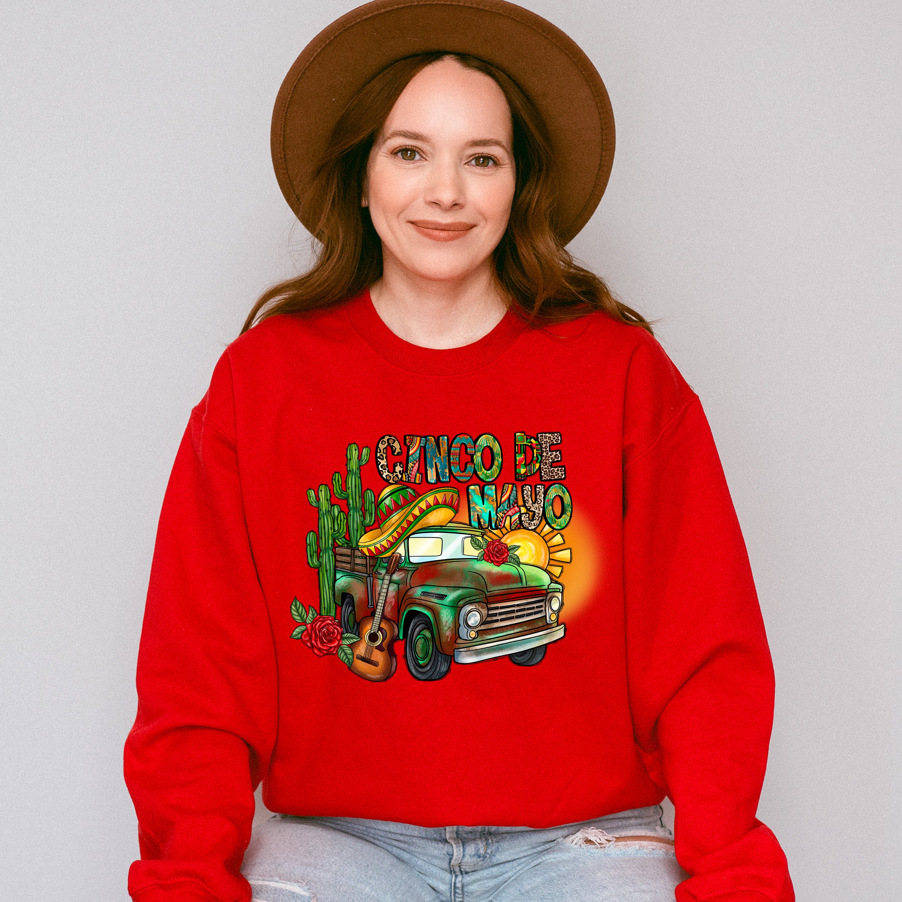 Charro Truck Cinco De Mayo Unisex Crewneck T-Shirt Sweatshirt Hoodie