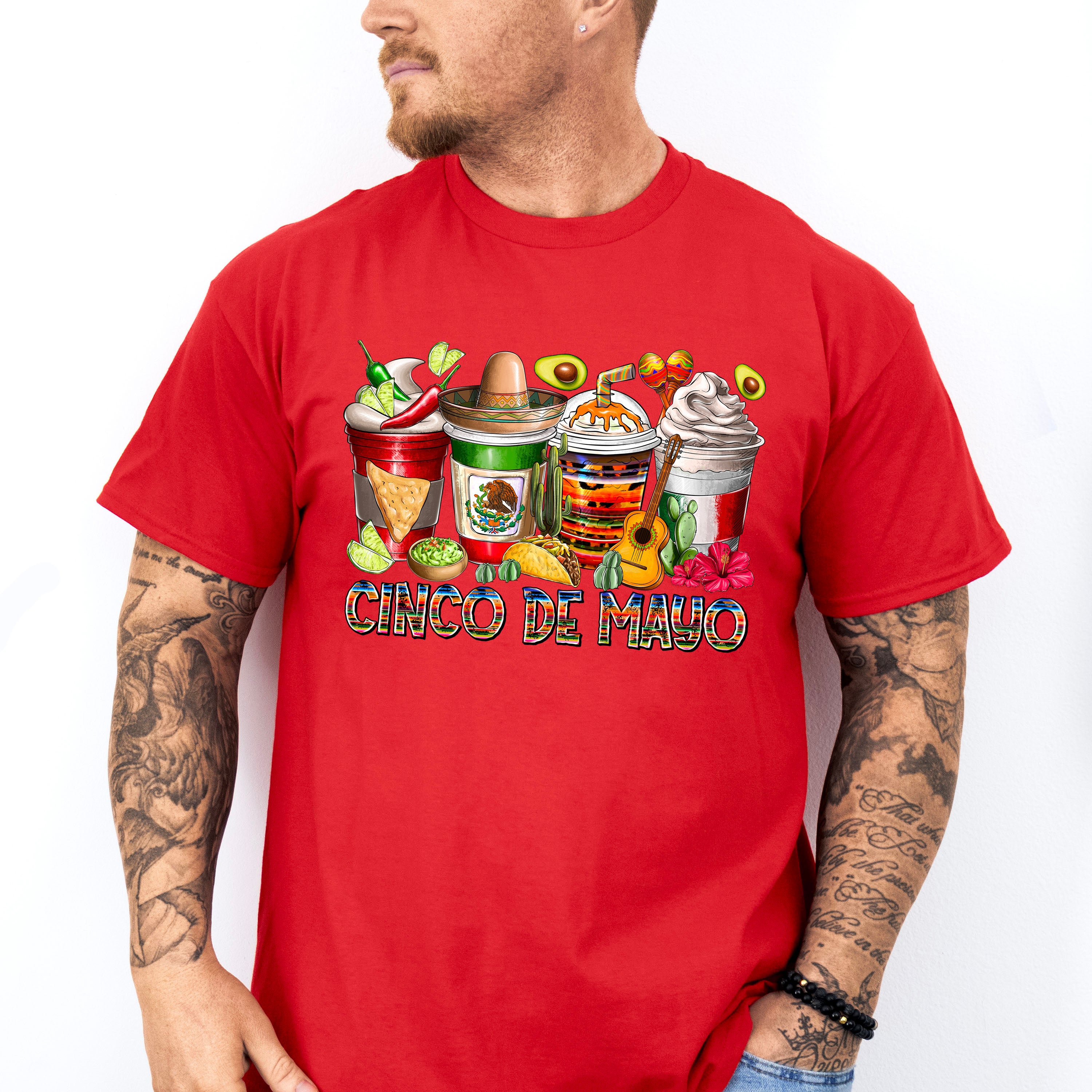 Mexican Coffee Cups Cinco De Mayo Unisex Crewneck T-Shirt Sweatshirt Hoodie