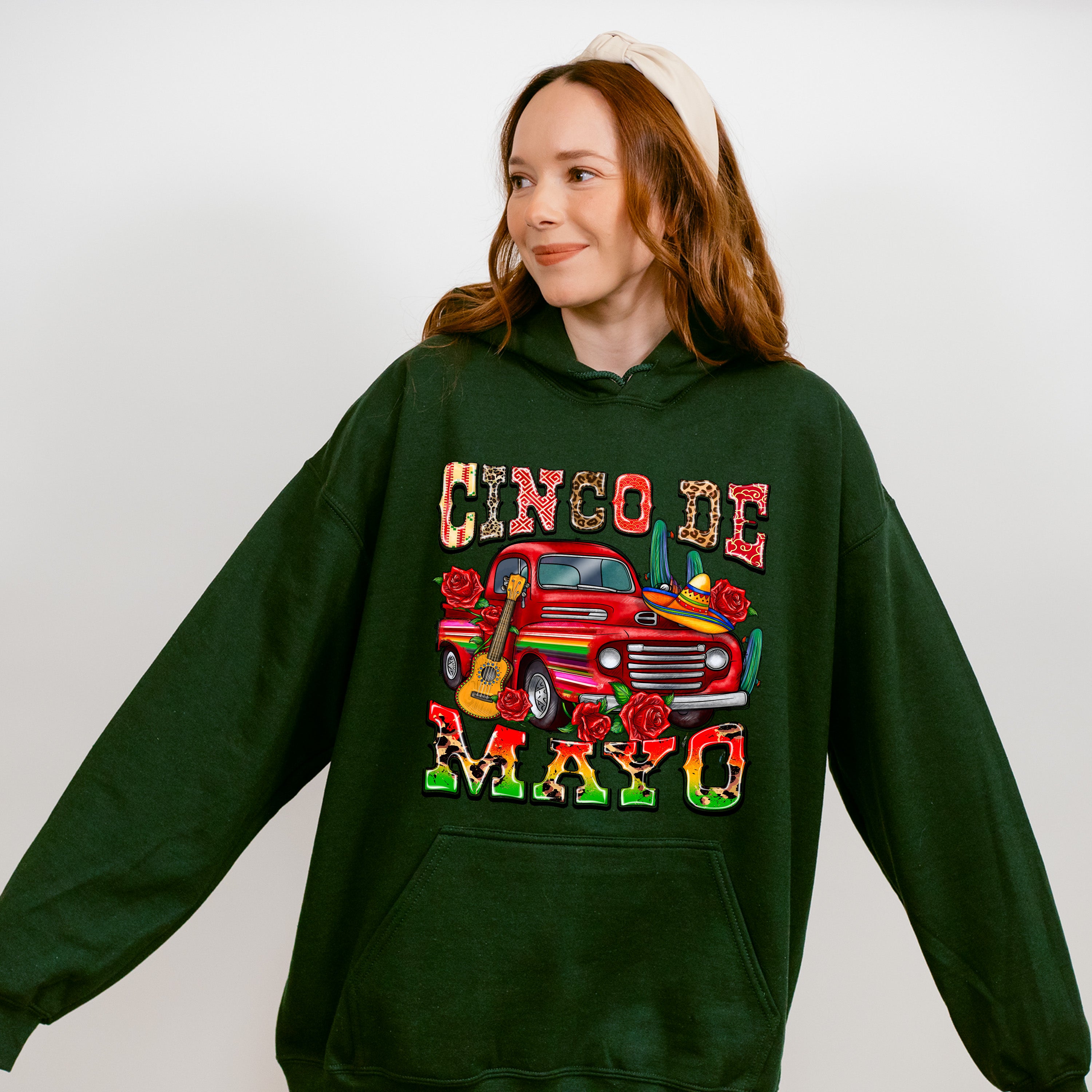 Mexican Red Roses Cinco De Mayo Unisex Crewneck T-Shirt Sweatshirt Hoodie