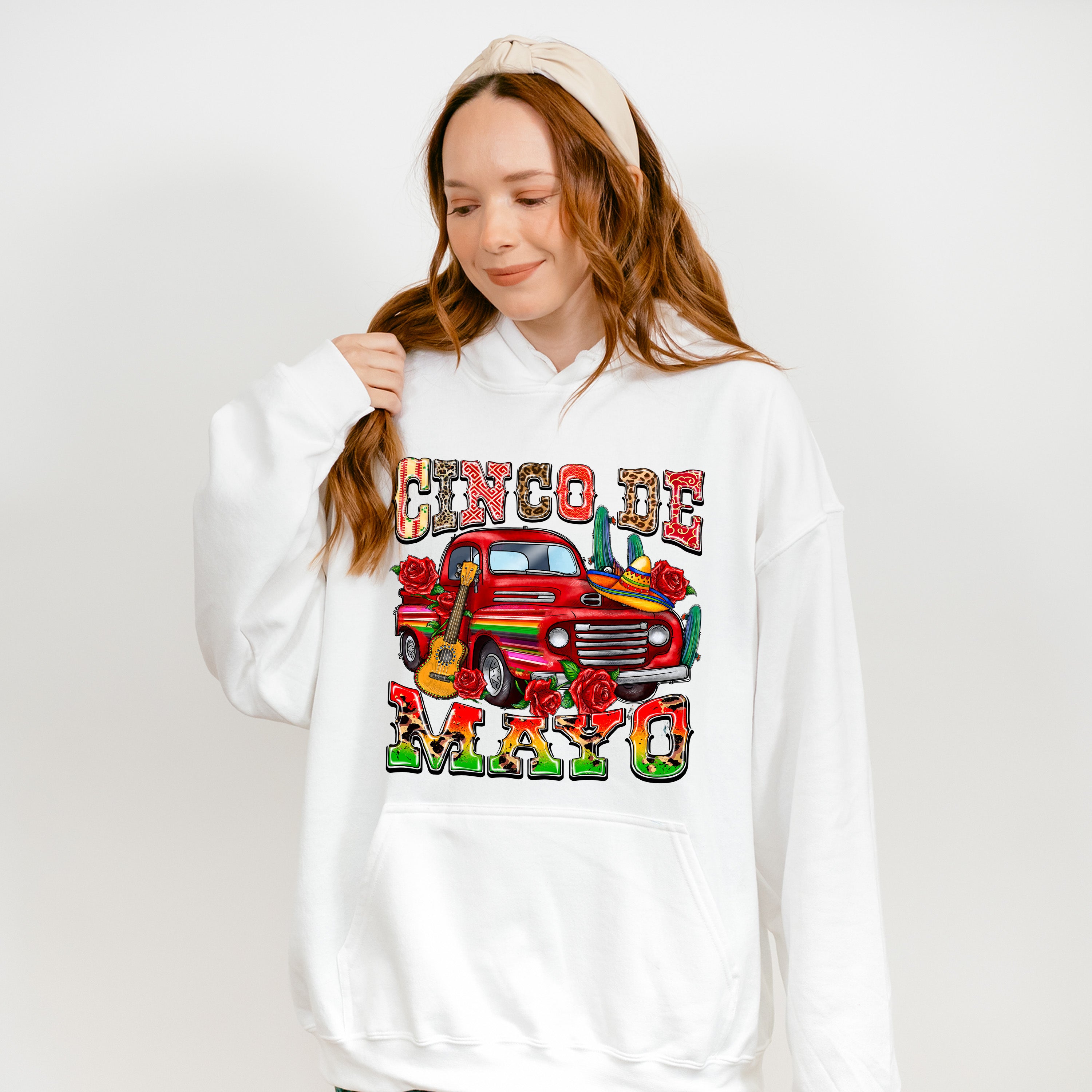Mexican Red Roses Cinco De Mayo Unisex Crewneck T-Shirt Sweatshirt Hoodie