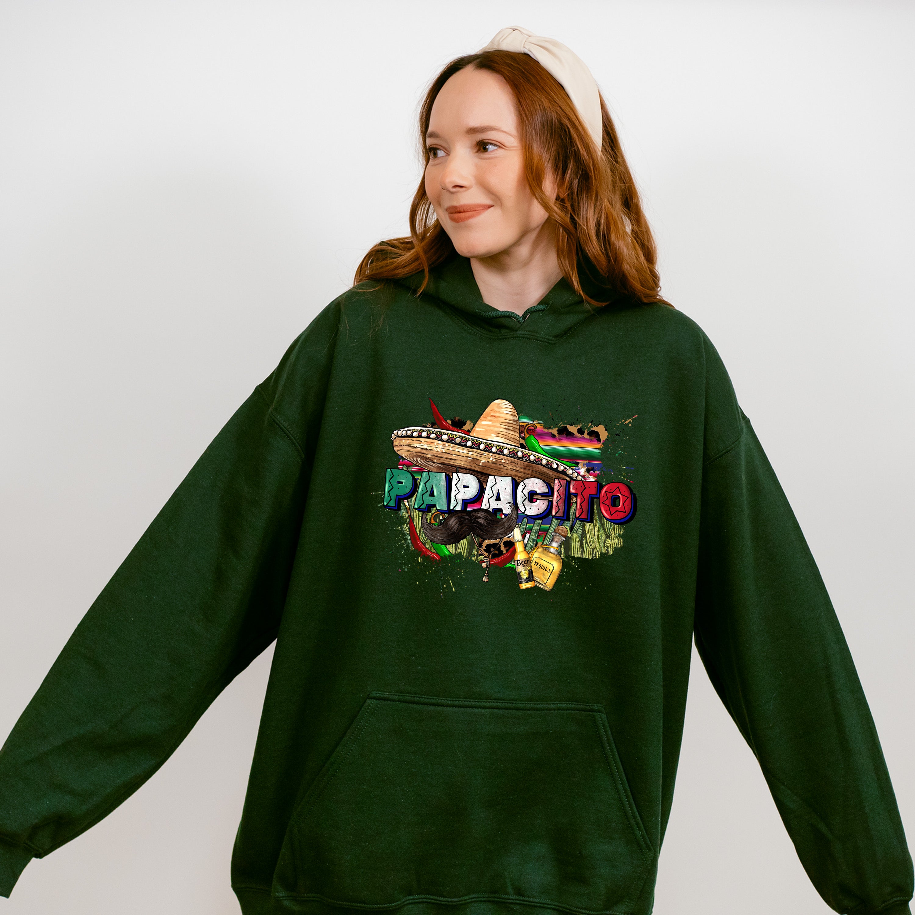 Papacito Mustache And Sombrero Cinco De Mayo Unisex Crewneck T-Shirt Sweatshirt Hoodie