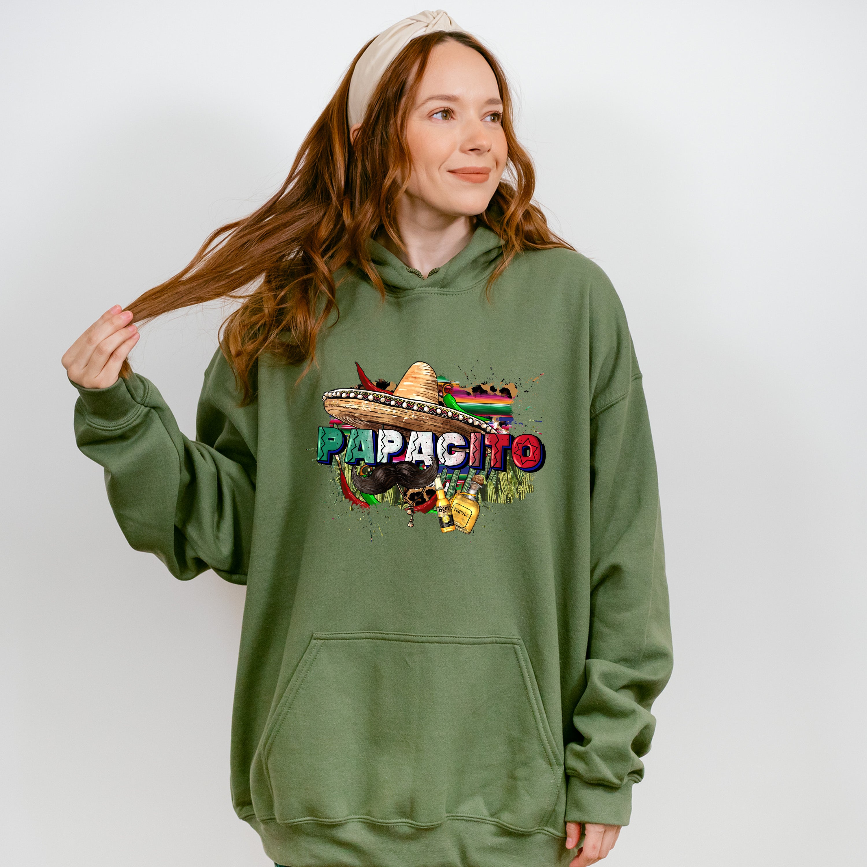 Papacito Mustache And Sombrero Cinco De Mayo Unisex Crewneck T-Shirt Sweatshirt Hoodie