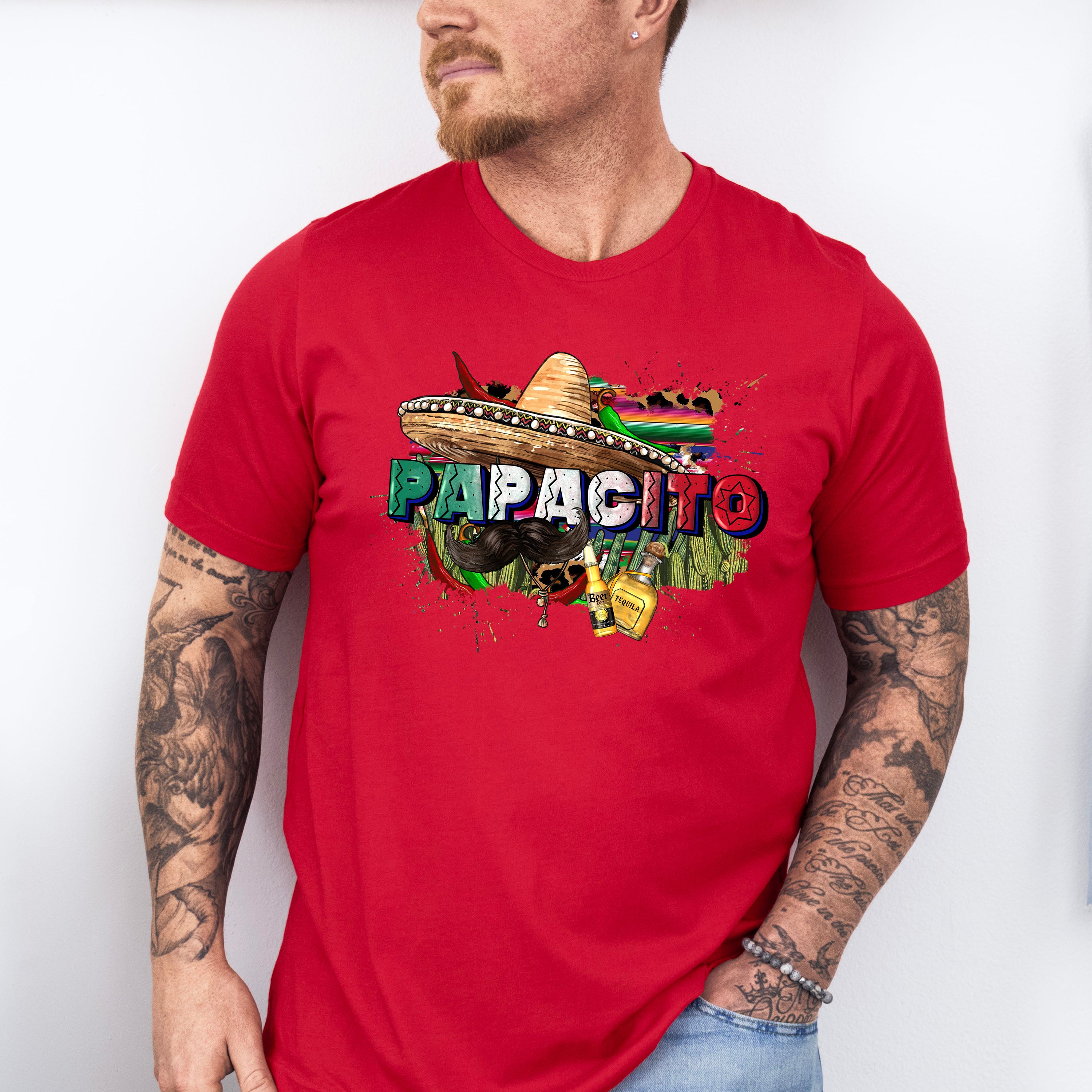 Papacito Mustache And Sombrero Cinco De Mayo Unisex Crewneck T-Shirt Sweatshirt Hoodie