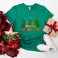 Merry Christmas Trees Design - Christmas Unisex Crewneck T-Shirt Sweatshirt Hoodie