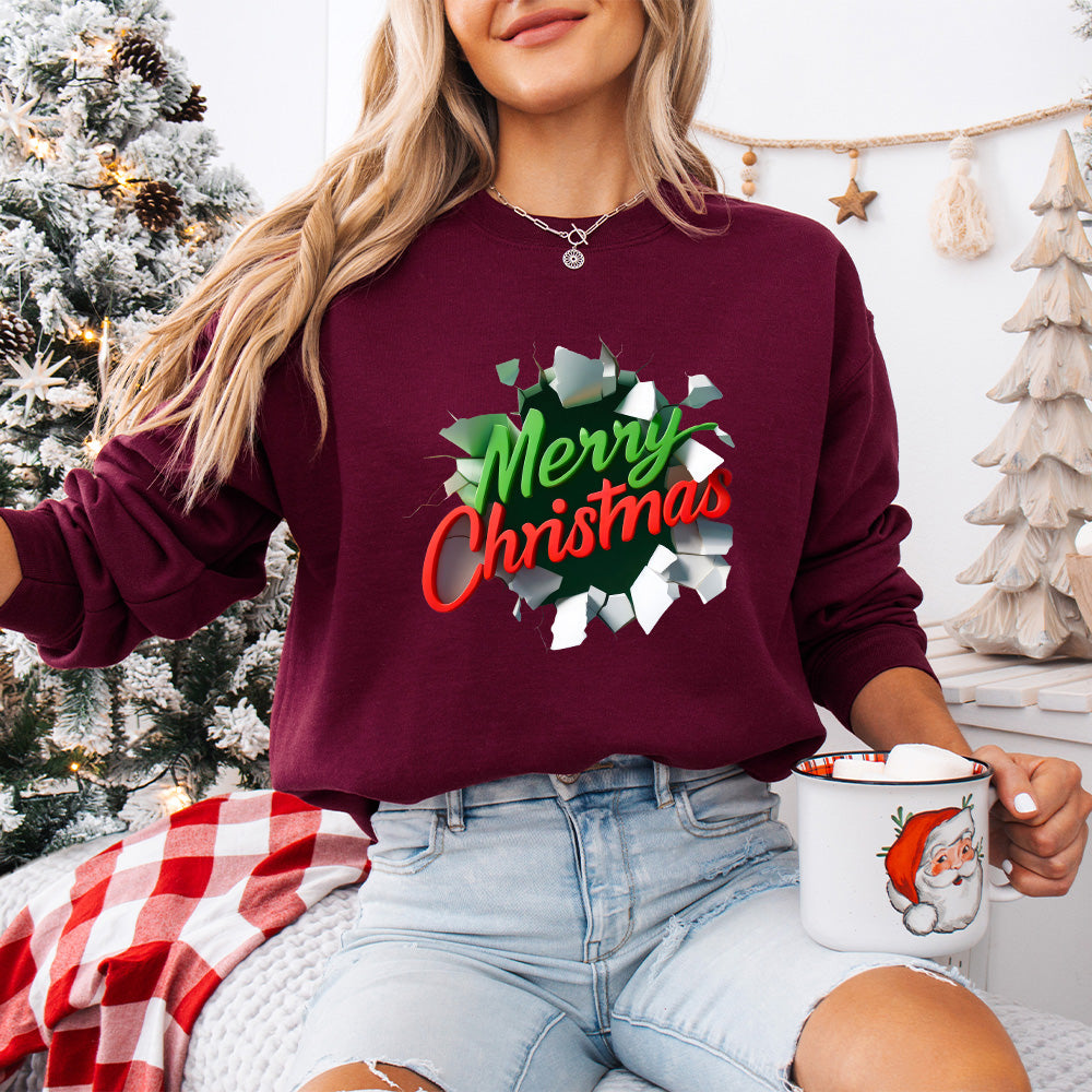 Merry Christmas Design - Christmas Unisex Crewneck T-Shirt Sweatshirt Hoodie