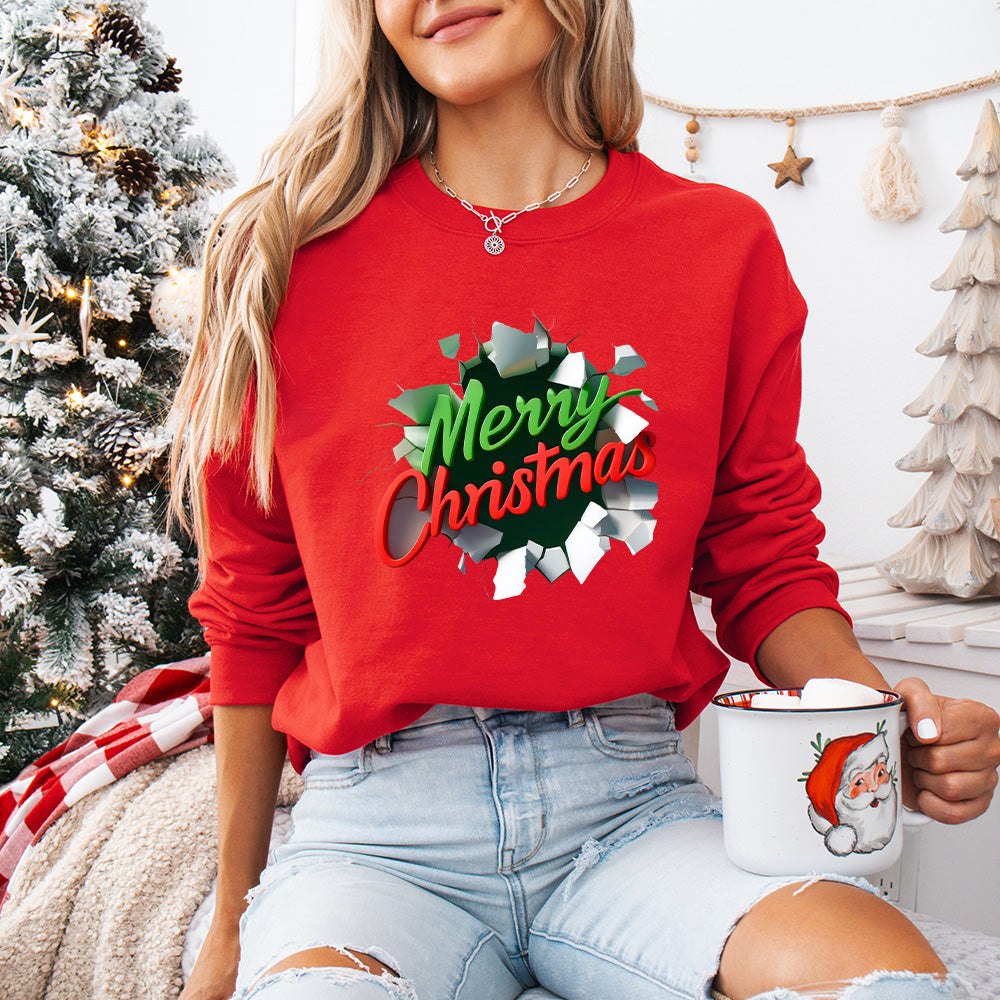 Merry Christmas Design - Christmas Unisex Crewneck T-Shirt Sweatshirt Hoodie