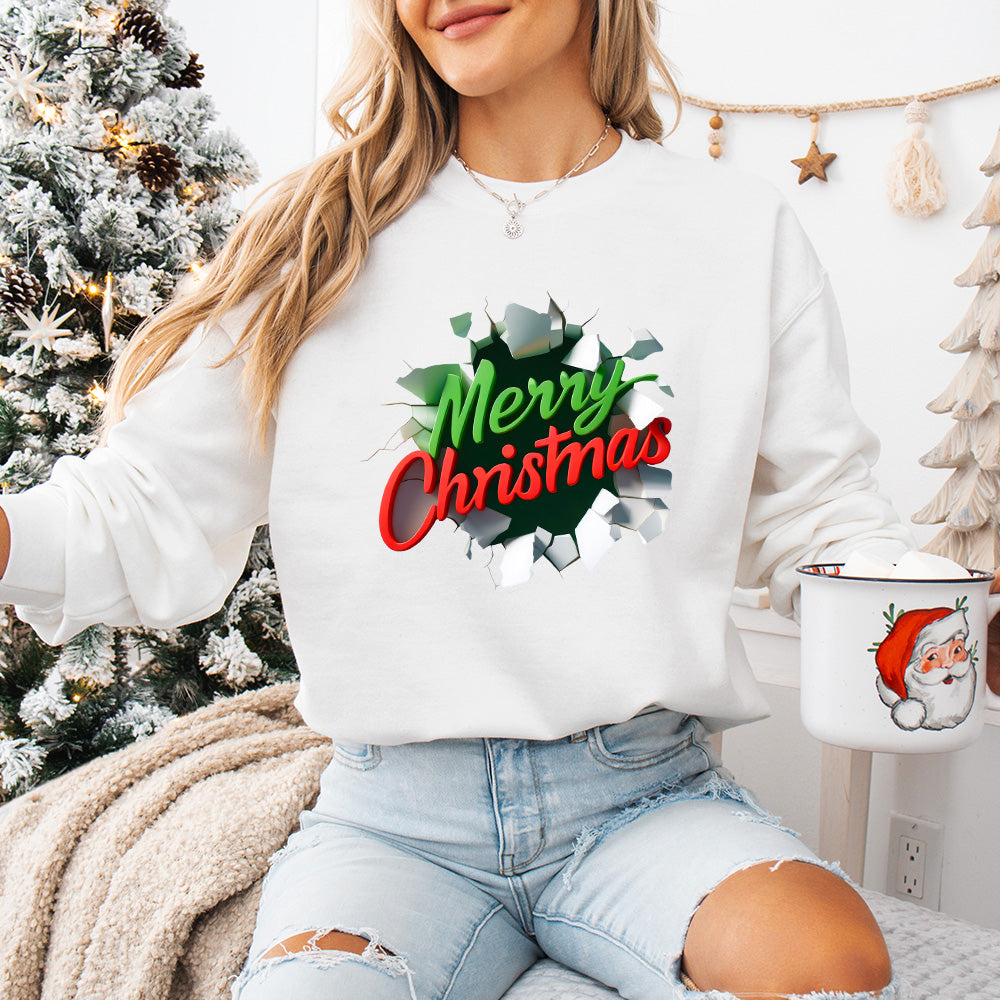 Merry Christmas Design - Christmas Unisex Crewneck T-Shirt Sweatshirt Hoodie