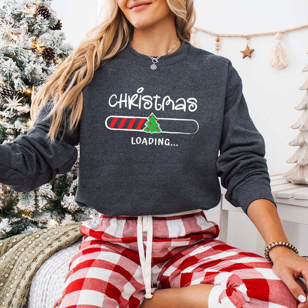 Christmas Tree Loading Design - Christmas Unisex Crewneck T-Shirt Sweatshirt Hoodie