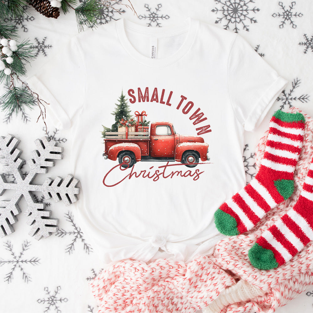 Small Town Christmas Truck Design - Christmas Unisex Crewneck T-Shirt Sweatshirt Hoodie