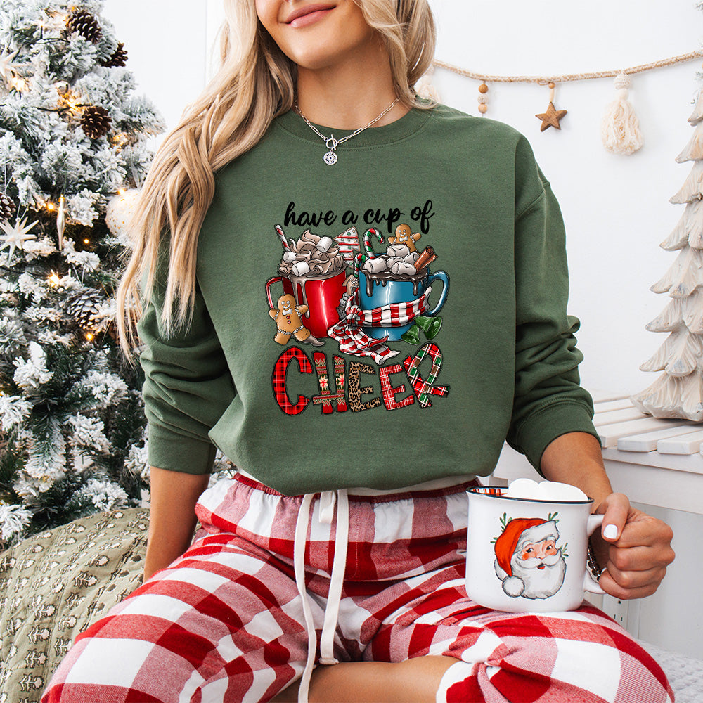Have A Cup Of Cheer - Christmas Unisex Crewneck T-Shirt Sweatshirt Hoodie