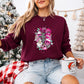 Pink Christmas Merry Christmas  Design - Christmas Unisex Crewneck T-Shirt Sweatshirt Hoodie