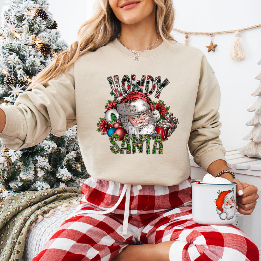 Howdy Santa - Christmas Unisex Crewneck T-Shirt Sweatshirt Hoodie