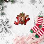 JOY Cow Design - Christmas Unisex Crewneck T-Shirt Sweatshirt Hoodie