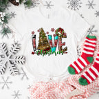 LOVE Christmas Tree Design - Christmas Unisex Crewneck T-Shirt Sweatshirt Hoodie