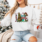 LOVE Christmas Tree Design - Christmas Unisex Crewneck T-Shirt Sweatshirt Hoodie