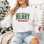 Green Merry Christmas Design - Christmas Unisex Crewneck T-Shirt Sweatshirt Hoodie
