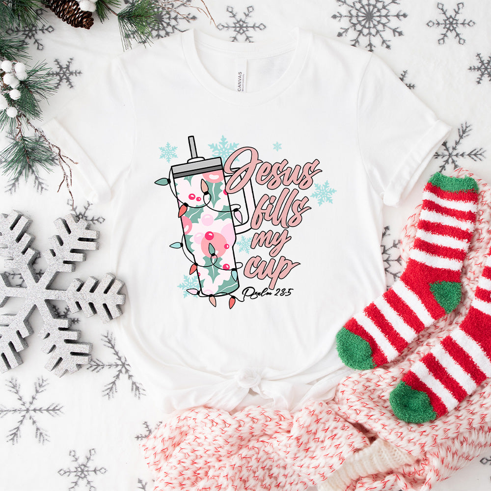 Jesus Fills My Cup - Christmas Unisex Crewneck T-Shirt Sweatshirt Hoodie