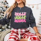 Holly Jolly Mama - Christmas Unisex Crewneck T-Shirt Sweatshirt Hoodie