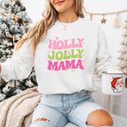 Holly Jolly Mama - Christmas Unisex Crewneck T-Shirt Sweatshirt Hoodie