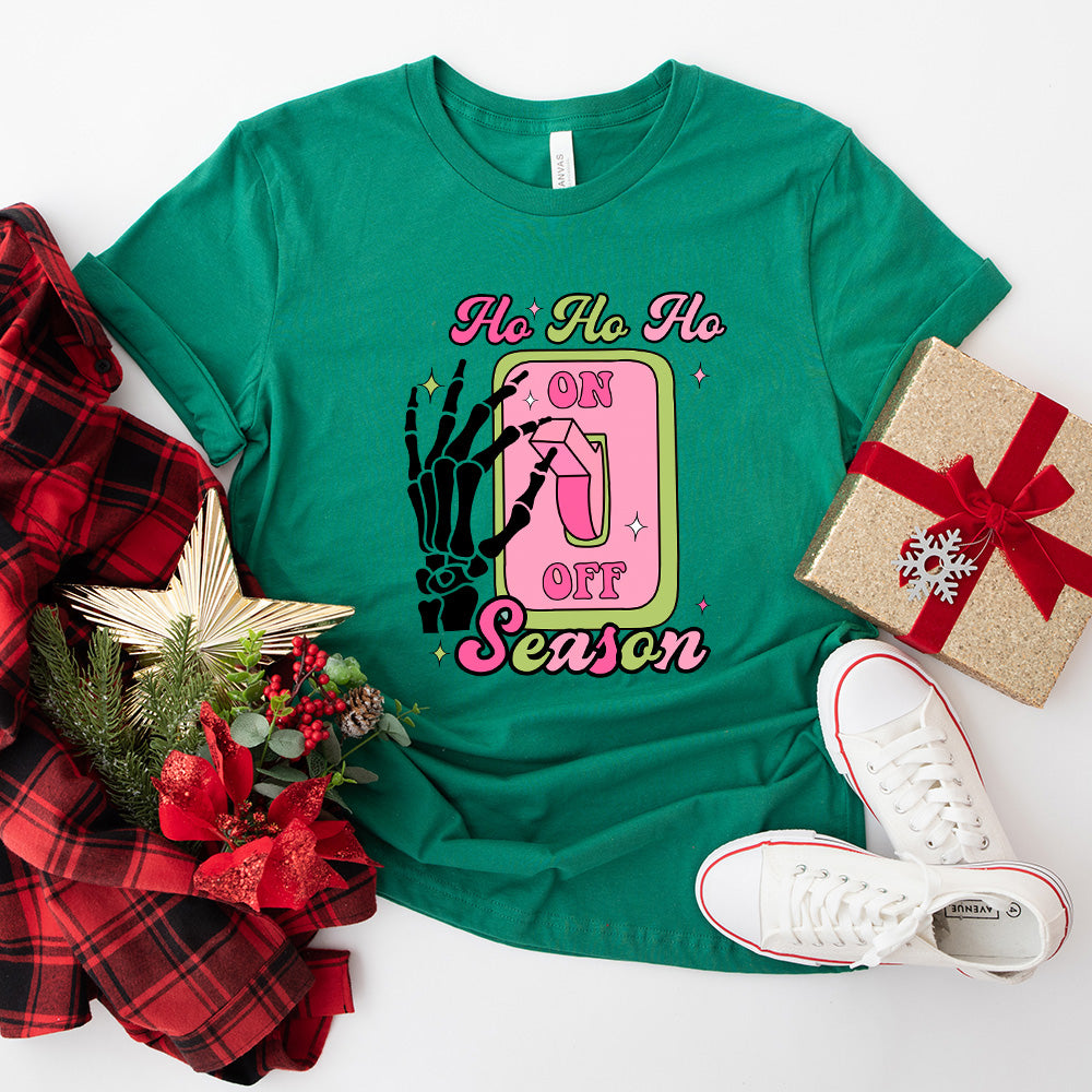 Ho Ho Ho Season Switch Design - Christmas Unisex Crewneck T-Shirt Sweatshirt Hoodie
