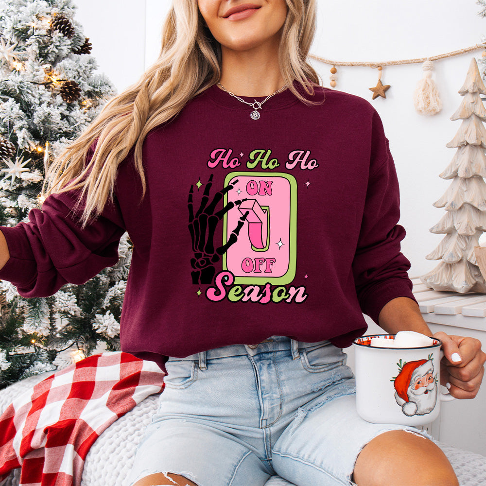 Ho Ho Ho Season Switch Design - Christmas Unisex Crewneck T-Shirt Sweatshirt Hoodie