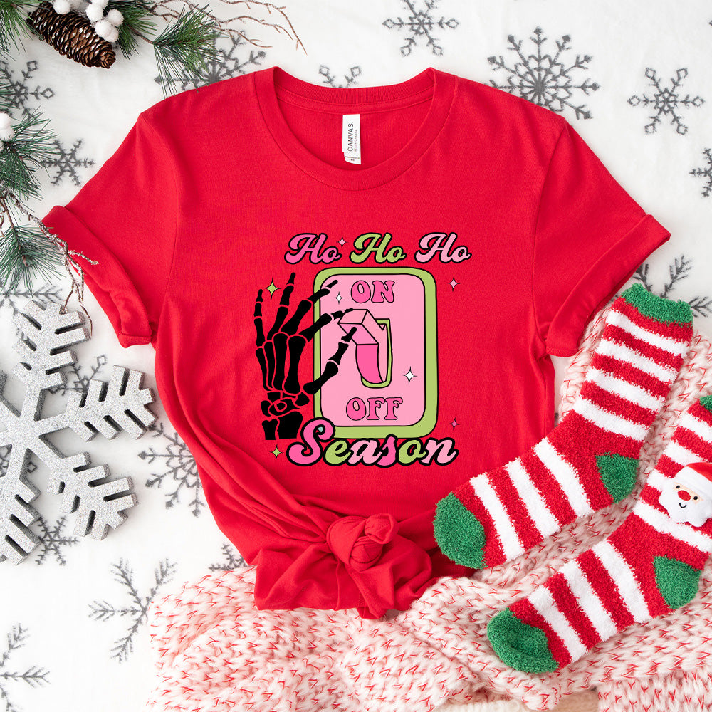 Ho Ho Ho Season Switch Design - Christmas Unisex Crewneck T-Shirt Sweatshirt Hoodie