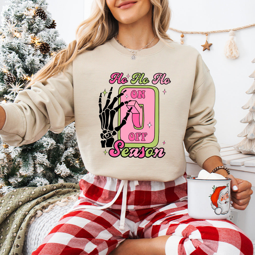 Ho Ho Ho Season Switch Design - Christmas Unisex Crewneck T-Shirt Sweatshirt Hoodie