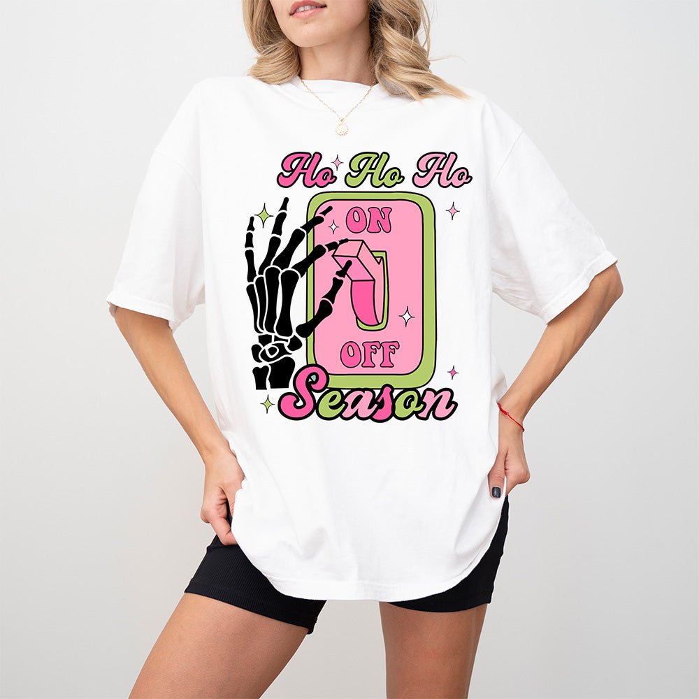 Ho Ho Ho Season Switch Design - Christmas Unisex Crewneck T-Shirt Sweatshirt Hoodie