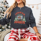 Christmas Movie Junkie - Christmas Unisex Crewneck T-Shirt Sweatshirt Hoodie