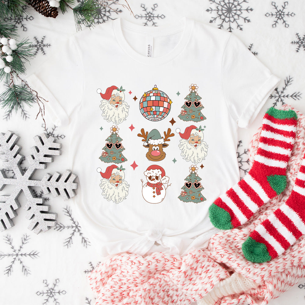 Christmas Icons Vibes Design - Christmas Unisex Crewneck T-Shirt Sweatshirt Hoodie