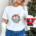 Peace Sign - Christmas Unisex Crewneck T-Shirt Sweatshirt Hoodie