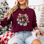 Peace Sign - Christmas Unisex Crewneck T-Shirt Sweatshirt Hoodie