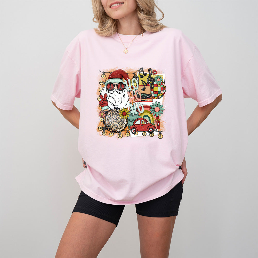 Ho Ho Ho Santa Peace Sign - Christmas Unisex Crewneck T-Shirt Sweatshirt Hoodie