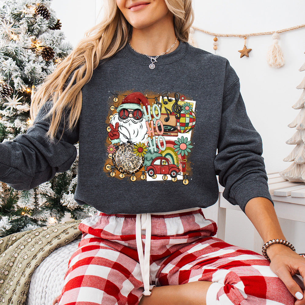 Ho Ho Ho Santa Peace Sign - Christmas Unisex Crewneck T-Shirt Sweatshirt Hoodie