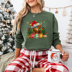 Christmas Tree Cattle Design - Christmas Unisex Crewneck T-Shirt Sweatshirt Hoodie