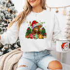 Christmas Tree Cattle Design - Christmas Unisex Crewneck T-Shirt Sweatshirt Hoodie