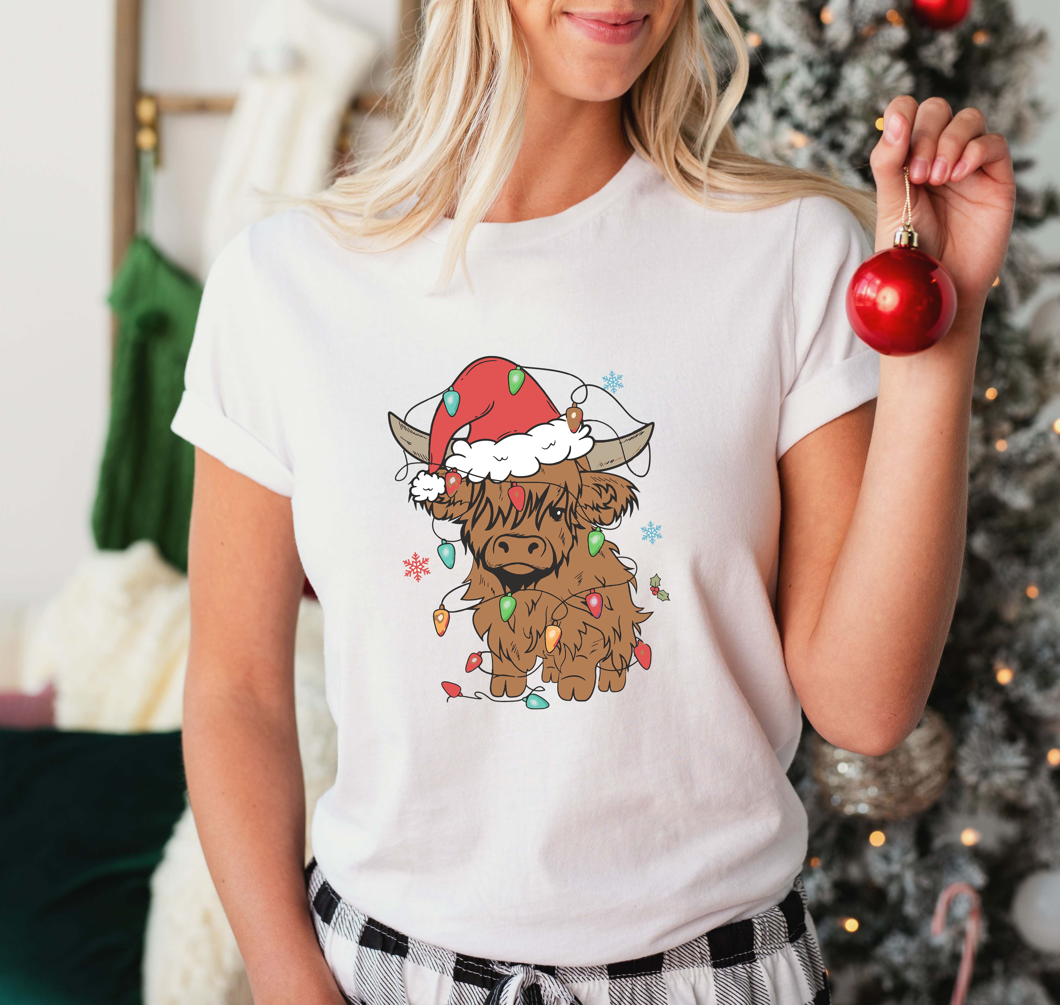 Cattle Design - Christmas Unisex Crewneck T-Shirt Sweatshirt Hoodie