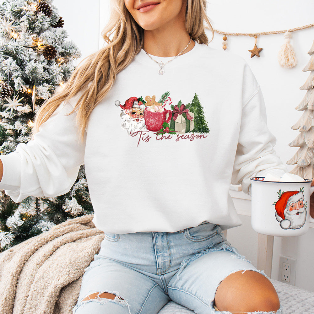 Tis The Season Santa Design - Christmas Unisex Crewneck T-Shirt Sweatshirt Hoodie