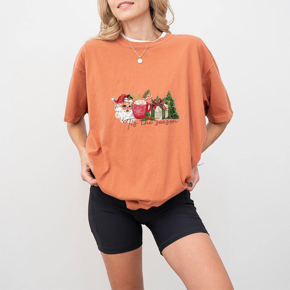Tis The Season Santa Design - Christmas Unisex Crewneck T-Shirt Sweatshirt Hoodie