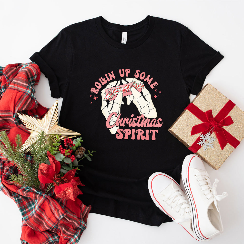 Rollin Up Some Christmas Spirit - Christmas Unisex Crewneck T-Shirt Sweatshirt Hoodie