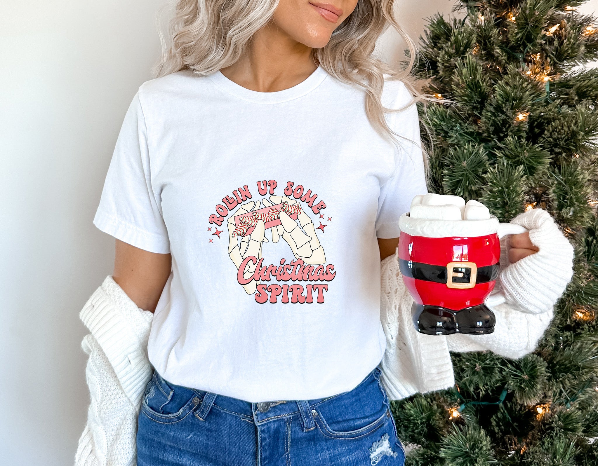 Rollin Up Some Christmas Spirit - Christmas Unisex Crewneck T-Shirt Sweatshirt Hoodie