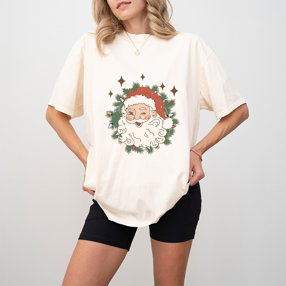 Winking Santa Claus Design - Christmas Unisex Crewneck T-Shirt Sweatshirt Hoodie