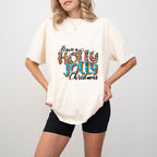 Have A Holly Jolly Christmas Leopard Design - Christmas Unisex Crewneck T-Shirt Sweatshirt Hoodie