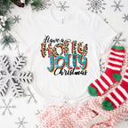 Have A Holly Jolly Christmas Leopard Design - Christmas Unisex Crewneck T-Shirt Sweatshirt Hoodie