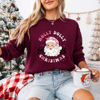 Holly Dolly Christmas Design - Christmas Unisex Crewneck T-Shirt Sweatshirt Hoodie