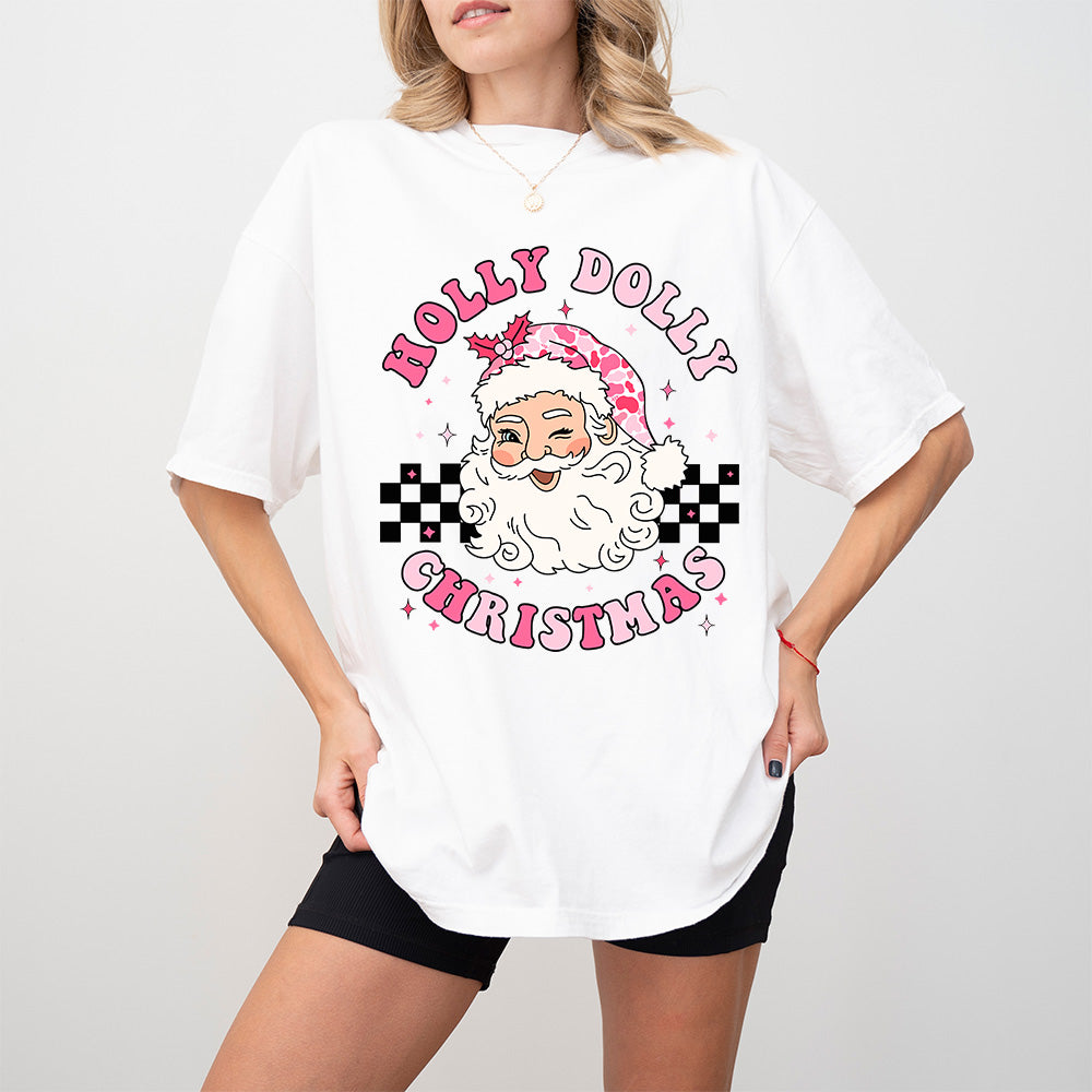 Holly Dolly Christmas Design - Christmas Unisex Crewneck T-Shirt Sweatshirt Hoodie