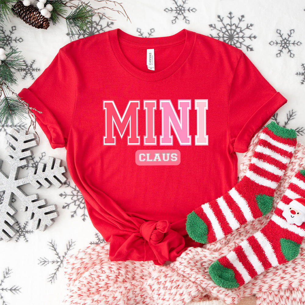 Pink Mini Claus Design - Christmas Unisex Crewneck T-Shirt Sweatshirt Hoodie