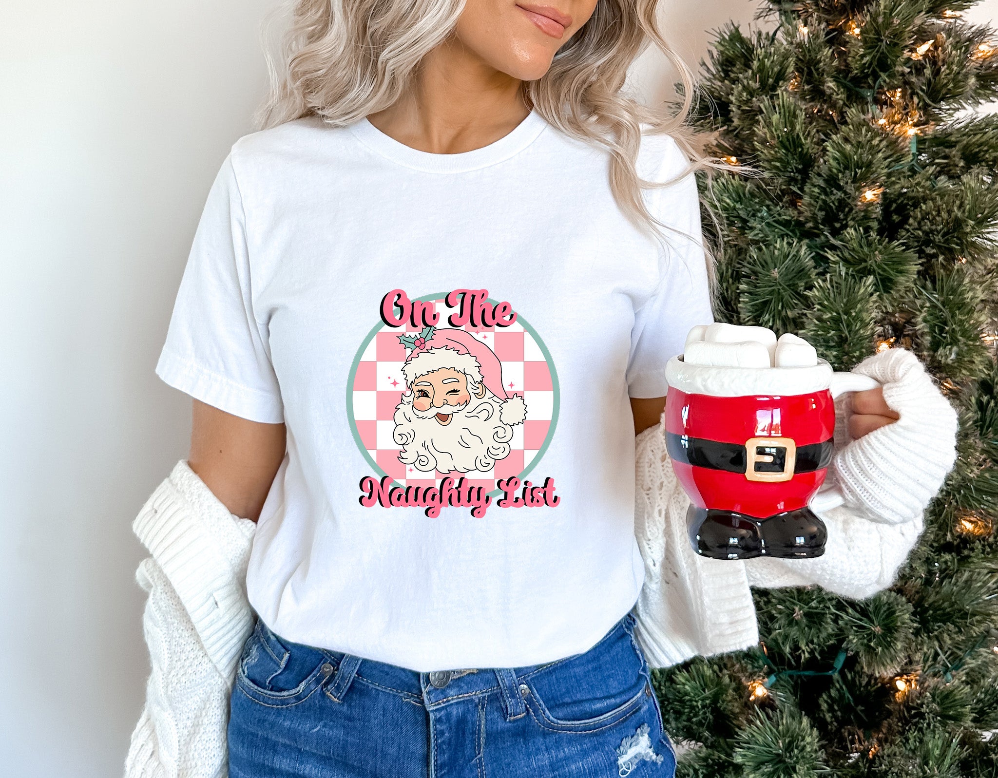 On The Naughty List - Christmas Unisex Crewneck T-Shirt Sweatshirt Hoodie