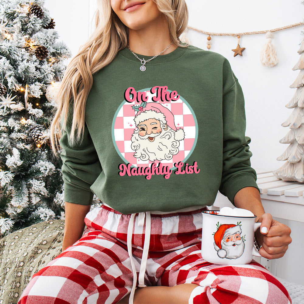On The Naughty List - Christmas Unisex Crewneck T-Shirt Sweatshirt Hoodie