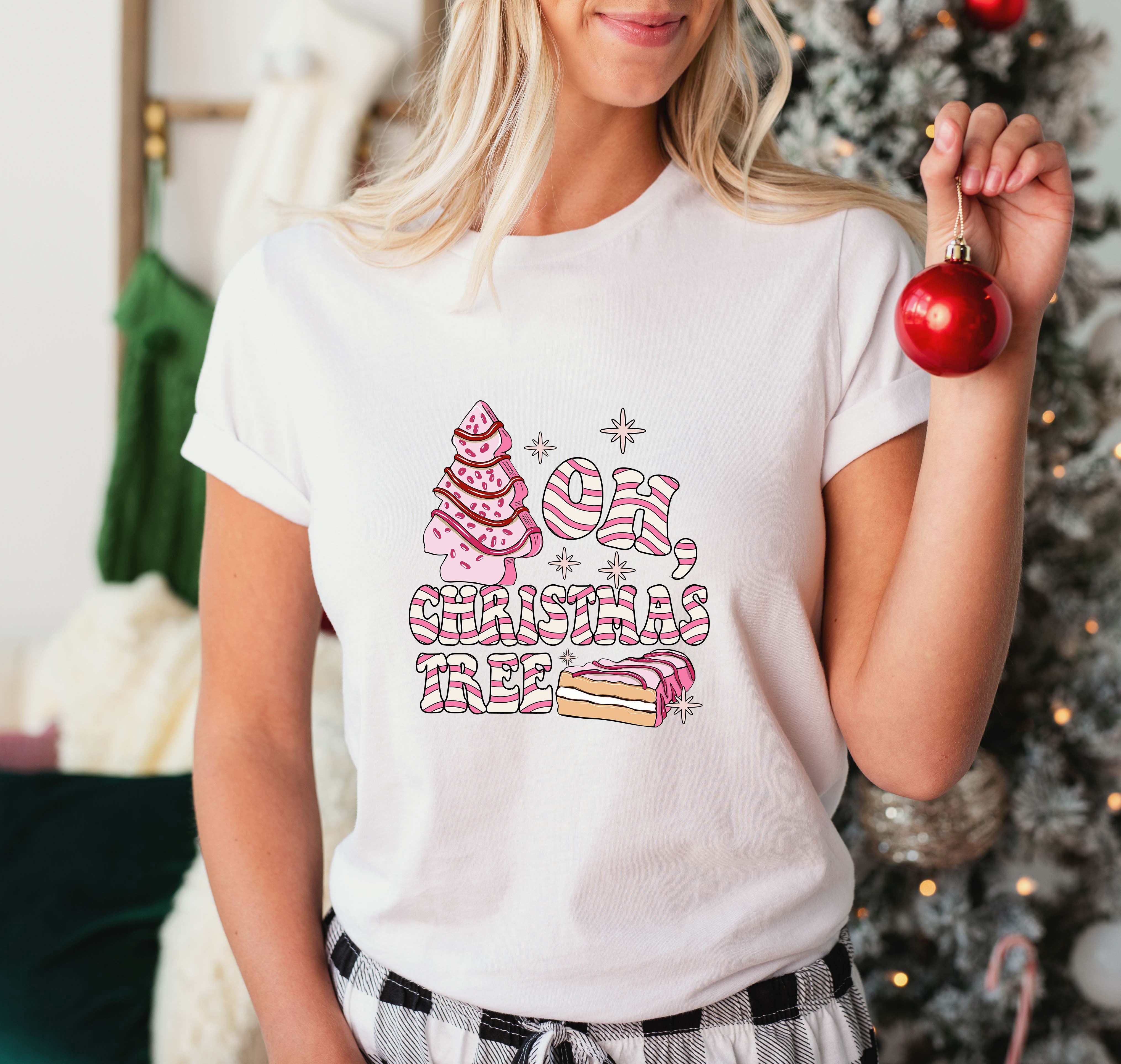 Oh, Christmas Tree Design - Christmas Unisex Crewneck T-Shirt Sweatshirt Hoodie